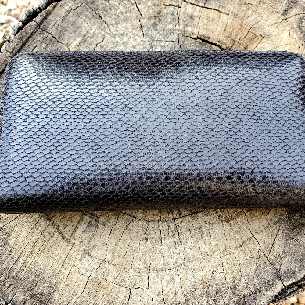 deux lux faux leather zip wallet